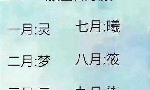 十二星座的古风名字-十二星座古风名字测试女生版